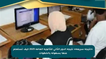 «نتيجة سريعة» نتيجة الدور الثاني للثانوية العامة 2025 كيف تستعلم عنها بسهولة بالخطوات